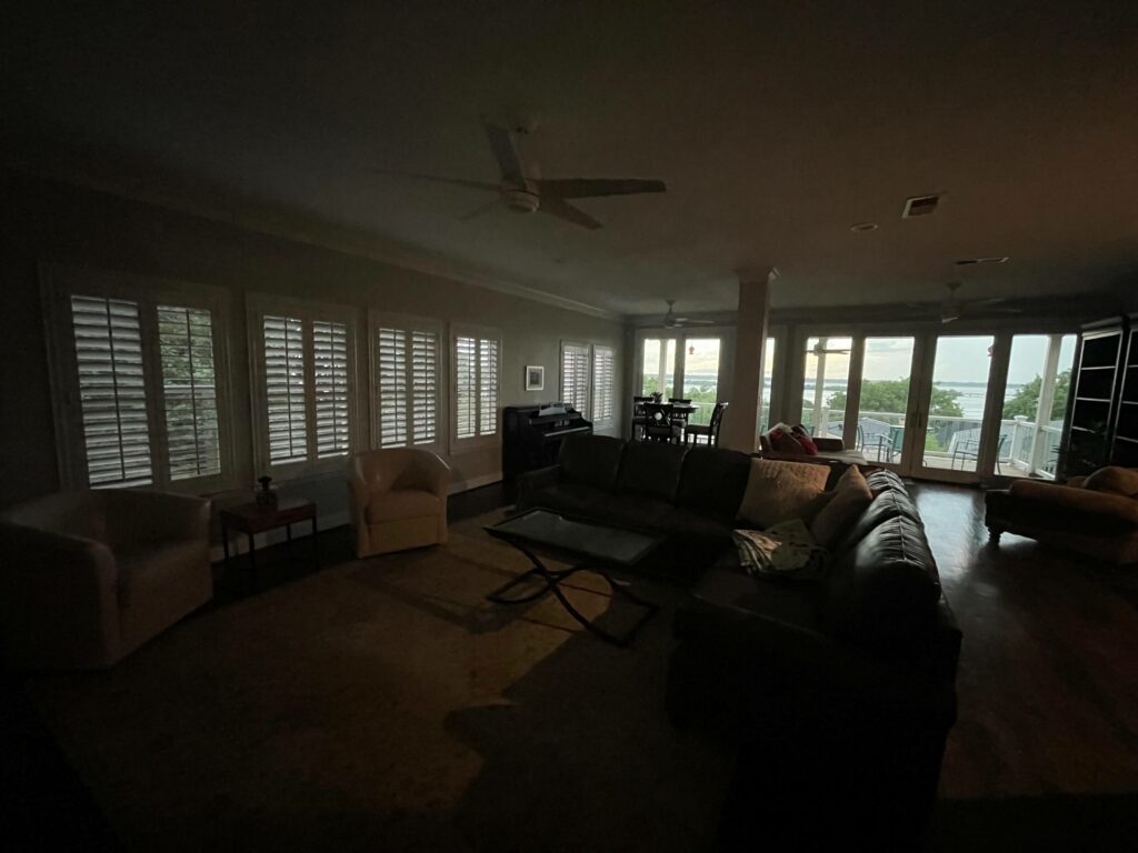 Dallas Home Living Room with Window Tinting