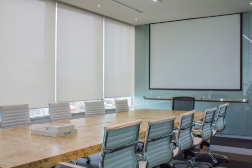 Conference Room with Motorized Shades