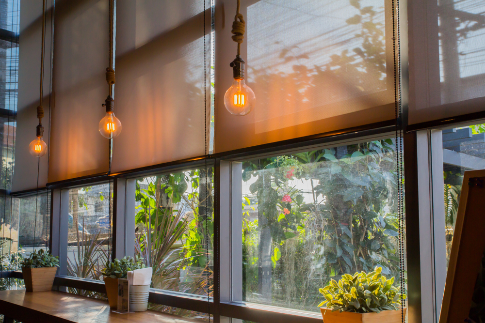 Beautiful Roller Shades in a Home