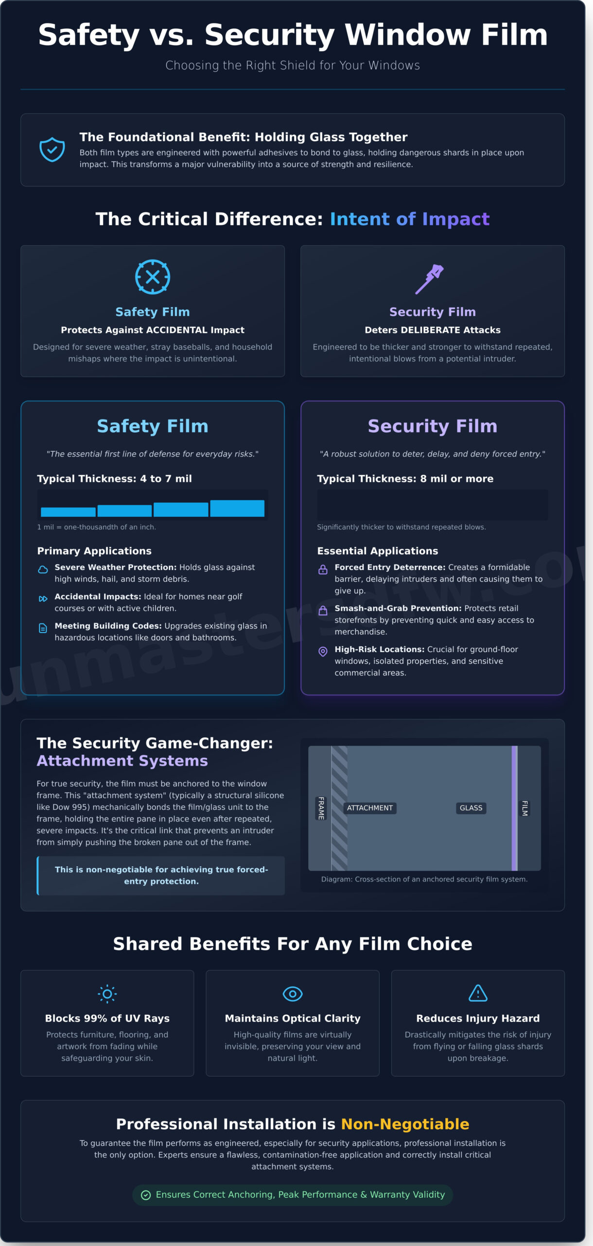 Safety Film vs. Security Film: What’s the Difference? - Infographic