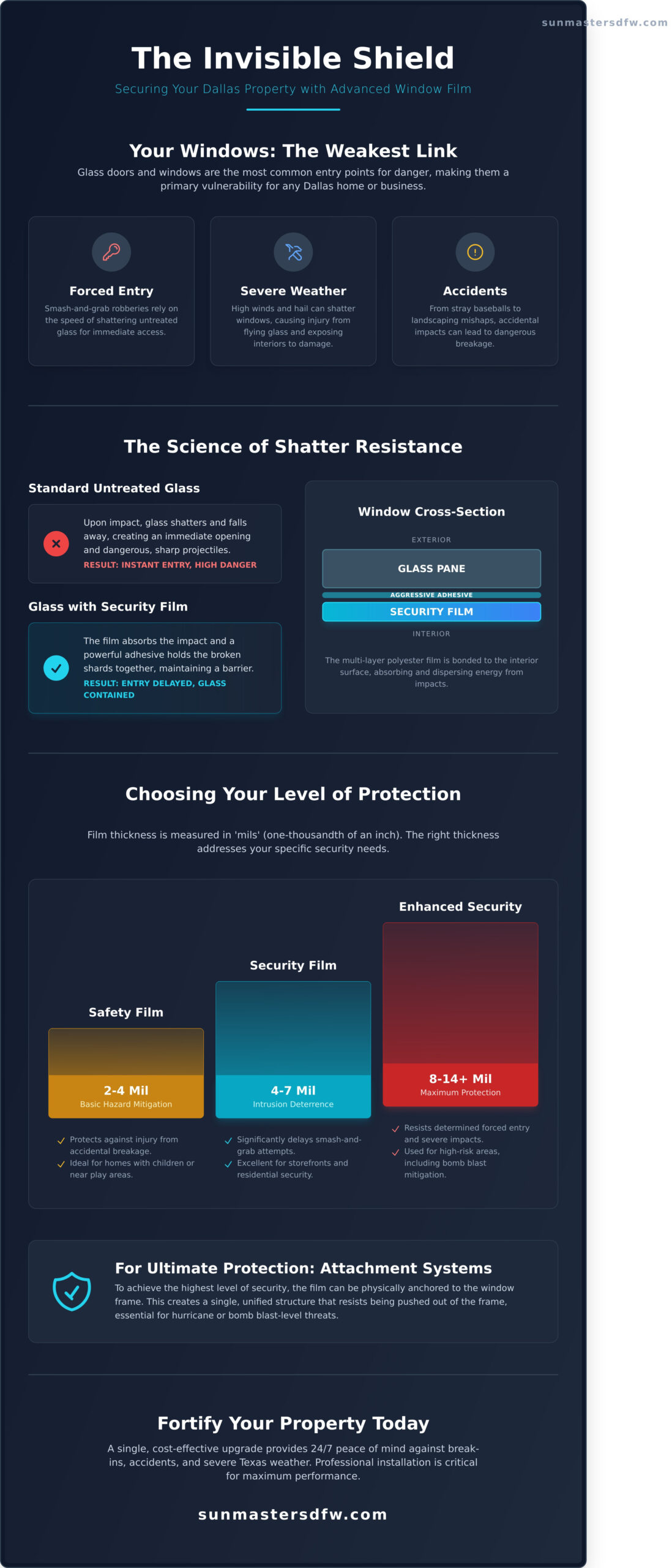 Safety and Security Window Film in Dallas: Your Ultimate Protection Guide - Infographic