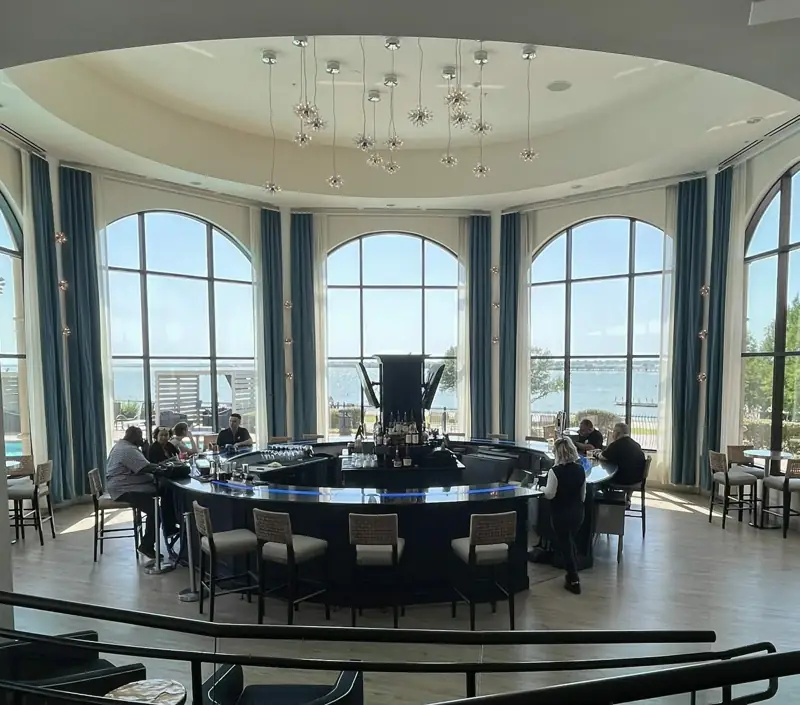 Hotel bar inside Hilton at the Harbor, Rockwall