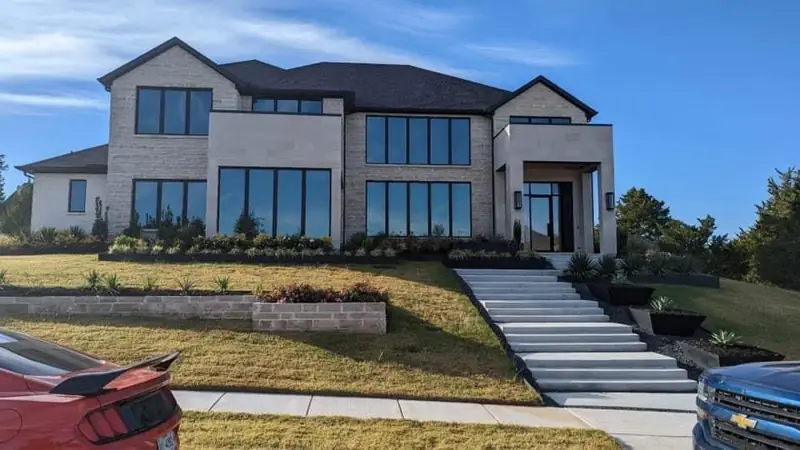 New-build home, every window tinted